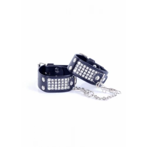Fetish Handboeien met Diamant - 3 cm Zilver