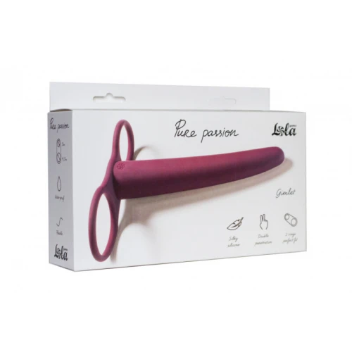Pure Passion Dubbele Penetratie Gimlet Donkerrood - Afbeelding 2