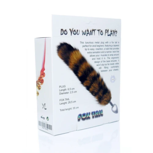 Fox TAIL - Buttplug Met Staart - Bruin XL - Afbeelding 3