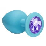 Anale Buttplug Emotions Cutie Groot Turquoise Lichtpaars Diamant