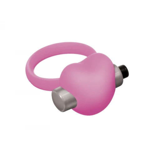 Cockring Met Vibratie Emotions Heartbeat Lichtroze - Afbeelding 3