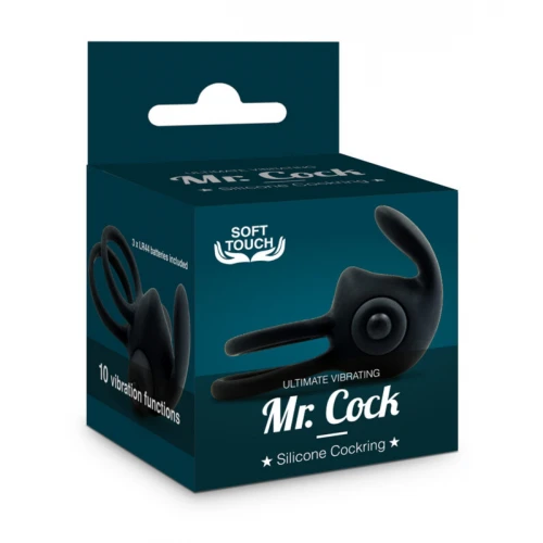Mr.Cock Ultimate Vibrerende Silicone Cockring Zwart - Afbeelding 2