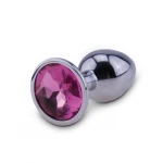 RelaXxxx Zilver Starter Metalen Buttplug Roze Maat M