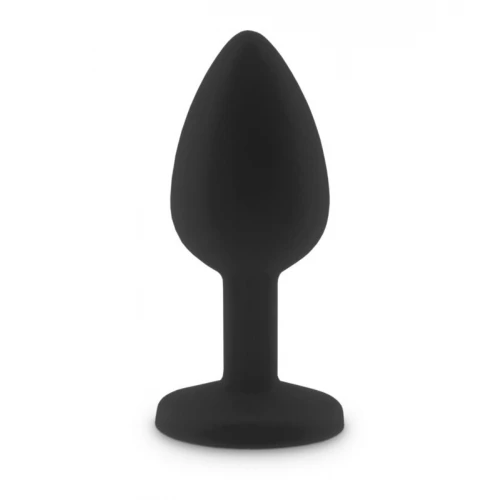 RelaXxxx Silicone Buttplug Diamand Zwart/Roze Maat S - Afbeelding 3