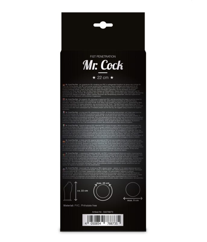 55078873 Mr Cock X Treme Line Fist black ca 22cm Back Packshot scaled