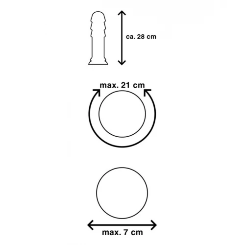 Mr.Cock Grote Dildo X-Treme Line Ribbed Cock Dildo Met Ribbels Zwart 28 cm - Afbeelding 6