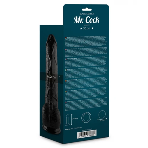 Mr. Cock Grote Dildo Zwart Hammer 30 cm Zwart - Afbeelding 3