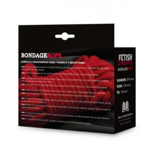 Fetish Dreams Bondage Touw 5m Rood - Afbeelding 2