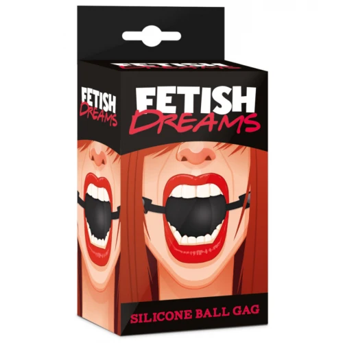 Fetish Dreams Silicone Ball Gag Zwart - Afbeelding 2