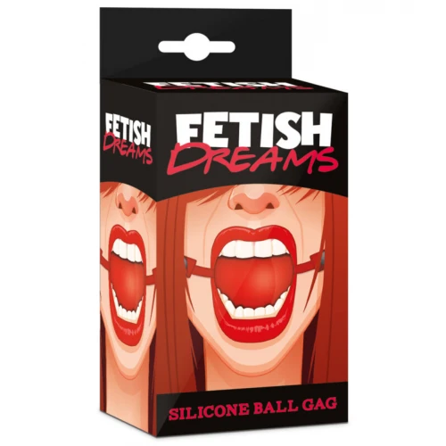 Fetish Dreams Silicone Ball Gag Rood - Afbeelding 2