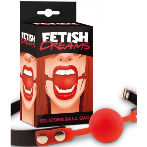 Fetish Dreams Silicone Ball Gag Rood