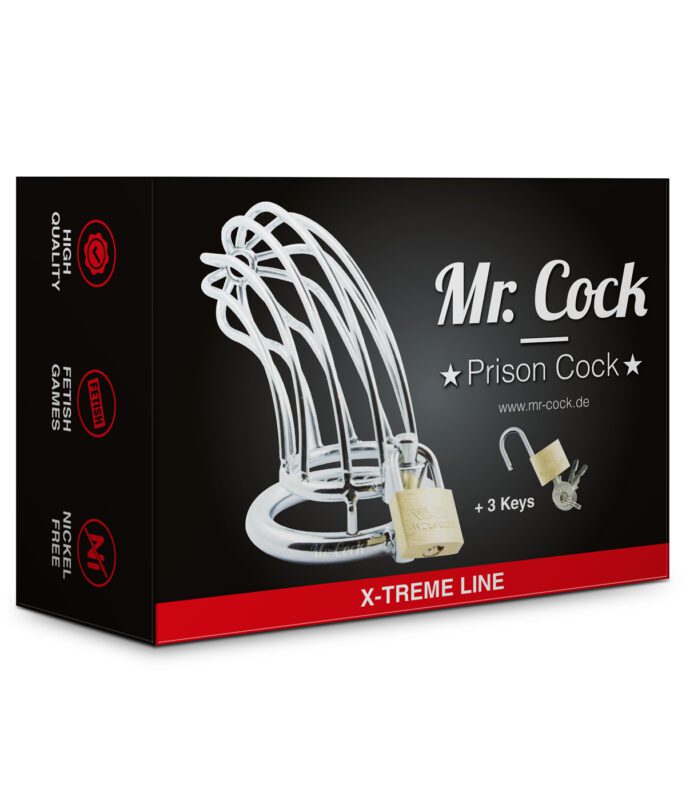55080172 Mr Cock Extreme Line Prison Cock Cage ring 50mm Packshot Front scaled