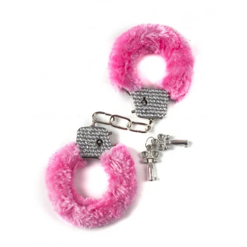 Pluche Handboeien Met Diamant BONDAGE Roze