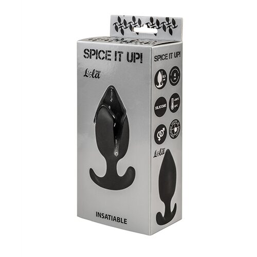 Anal plug with misplaced center of gravity Spice it up Insatiable Black