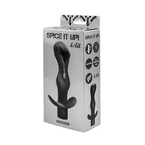 Anal plug with vibration Spice it up Passion Black