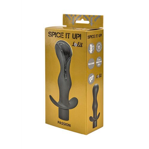 Anal plug with vibration Spice it up Passion Dark Grey