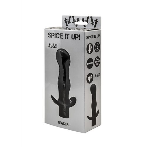 Anal plug with vibration Spice it up Teaser Black