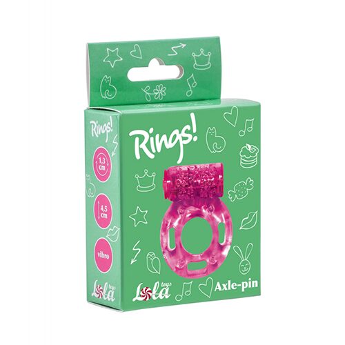 Cockring with vibration Rings Axle pin pink