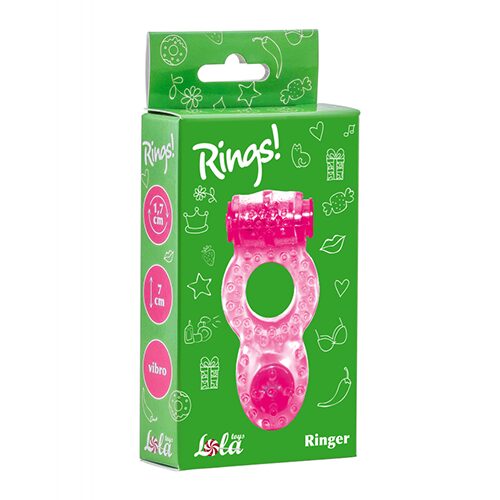Cockring with vibration Rings Ringer pink