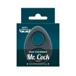 Mr. Cock Duo Silicone Cockring - Zwart