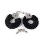 Pluche Handboeien Met Diamant BONDAGE Zwart