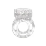Cockring Met Vibratie Rings Axle-pin Wit