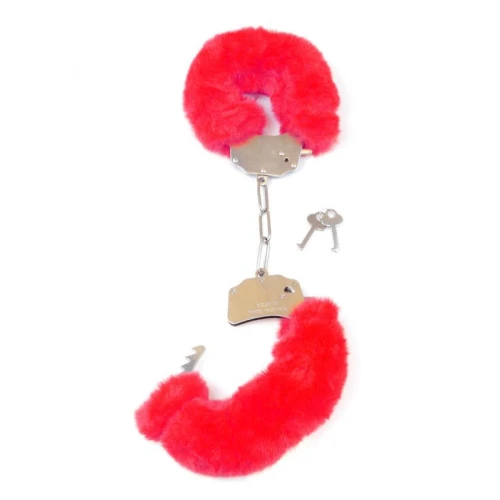 Pluche Handboeien Fetish Furry Cuffs - Rood - Afbeelding 5