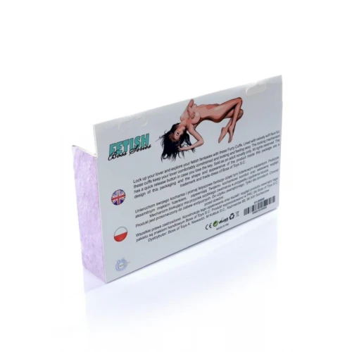 Pluche Handboeien Fetish Furry Cuffs - Paars - Afbeelding 3