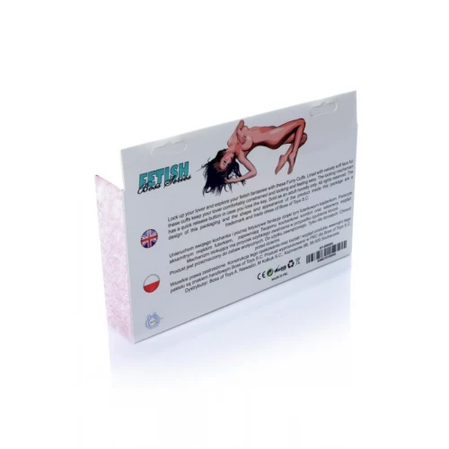 Pluche Handboeien Fetish Furry Cuffs - Lichtroze - Afbeelding 3