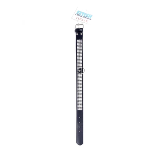 Fetish Halsband met Diamant 3 cm Zilver - Afbeelding 4