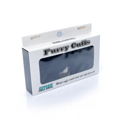 Pluche Handboeien Fetish Furry Cuffs - Zwart - Afbeelding 2