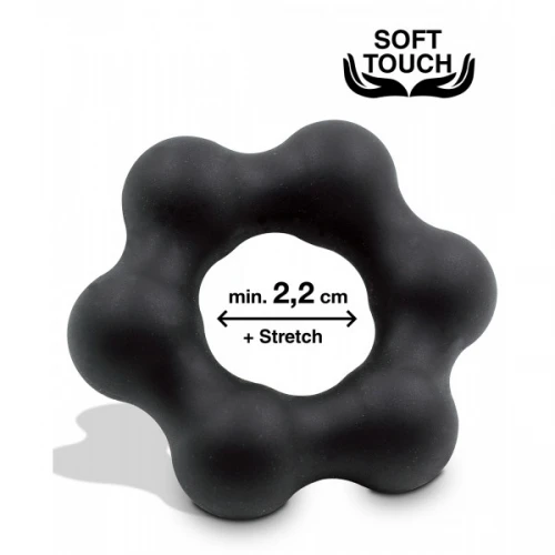 siliconen cockring mr cock flower zwart afm