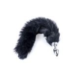 Butt Plug- Fox TAIL-  Vossen staart - zwart-  XL - Afbeelding 2
