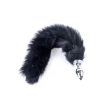 Butt Plug- Fox TAIL-  Vossen staart - zwart-  XL - Afbeelding 2