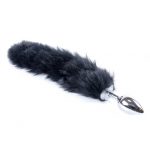 Butt Plug- Fox TAIL-  Vossen staart - zwart-  XL - Afbeelding 3