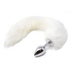Butt Plug- Fox TAIL-  Vossen staart - wit-  XL - Afbeelding 2