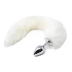 Butt Plug- Fox TAIL-  Vossen staart - wit-  XL - Afbeelding 2