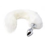 Butt Plug- Fox TAIL-  Vossen staart - wit-  XL