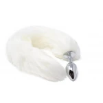 Butt Plug- Fox TAIL-  Vossen staart - wit-  XL - Afbeelding 3