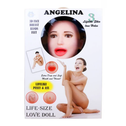 Opblaas pop- Sexpop- ANGELINA 3D Pop - Met vibratie - Afbeelding 4