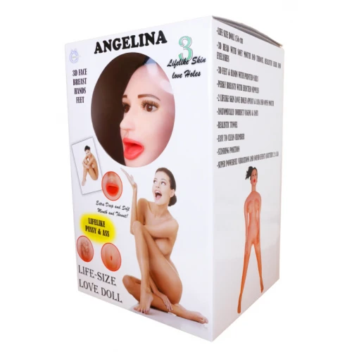 Opblaas pop- Sexpop- ANGELINA 3D Pop - Met vibratie - Afbeelding 11