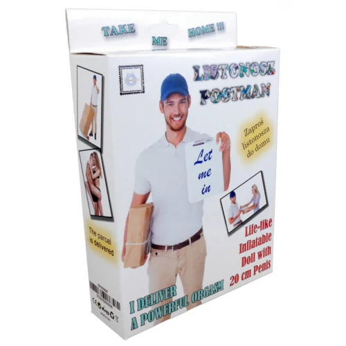 Opblaaspop- Mannelijke pop-  160 cm- Post bezorger - Afbeelding 2