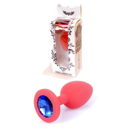 Butt plug -  Siliconen PLUG Small- Blue Diamond