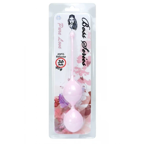 Vagina Balletjes - Silicone Kegel Balls 36mm 90g Ligt rose - Afbeelding 2
