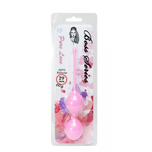 Vagina Balletjes - Silicone Kegel Balls 29mm 60g Pink - Afbeelding 2