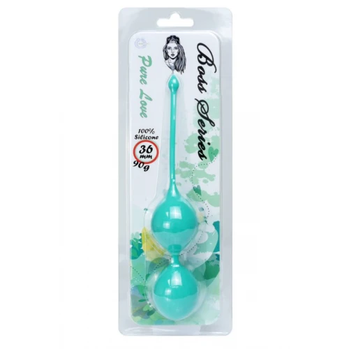 Vagina Balletjes - Silicone Kegel Balls 36mm 90g Groen - Afbeelding 2