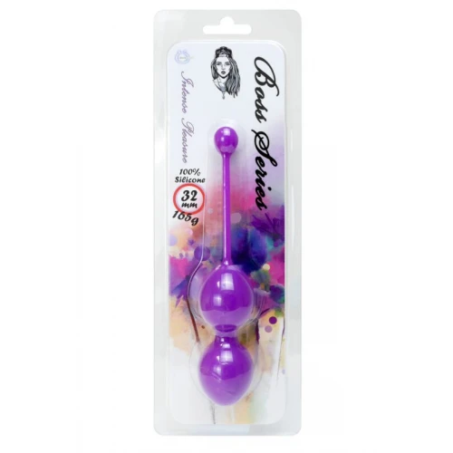 Vagina Balletjes - Silicone Kegel Balls 32mm 165g Paars - Afbeelding 2