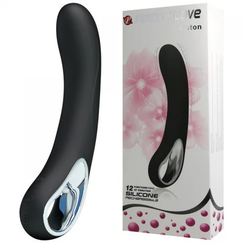 PRETTY LOVE – Alston Vibrator – USB – 12 Standen – Zwart - Afbeelding 3