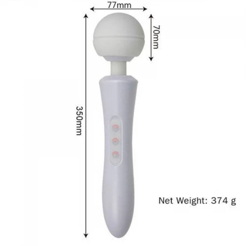 Wand Massager  USB Oplaadbaar - Wit- 20 Functies - Afbeelding 3