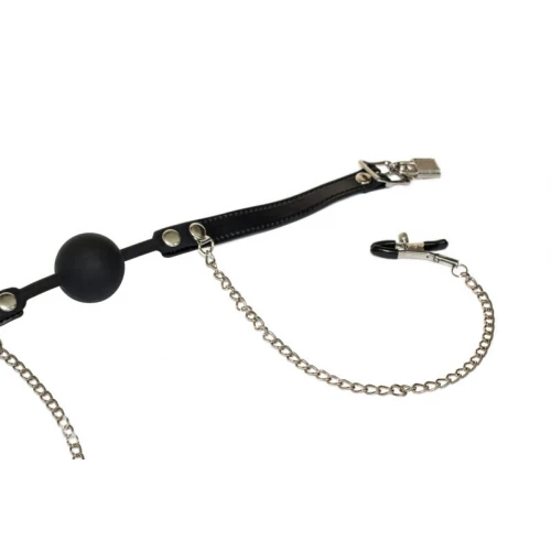 Ball gag Met Tepelklemmen Party Hard Hentai - Afbeelding 2